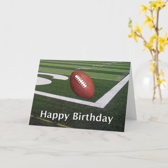 American Football Ball Happy Birthday Card