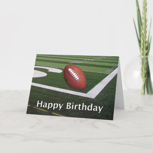 Happy Birthday Football Fanatic Card (Front)