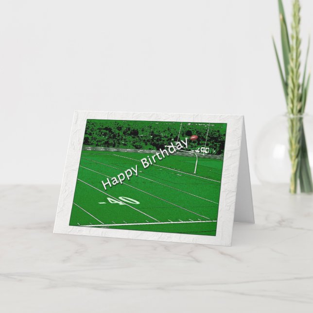 Happy Birthday Football Fanatic Card (Front)