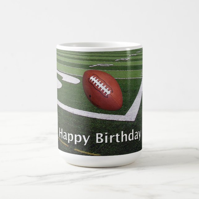 Happy Birthday Football Fanatic Coffee Mug (Center)