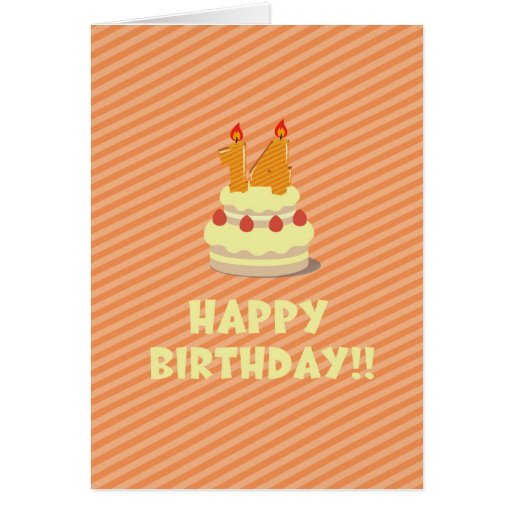 Happy Birthday!! (for 14 years old) Card | Zazzle