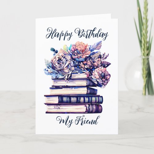 Happy Birthday for a Book Lover Card