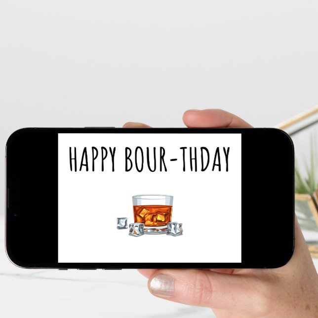 Happy Birthday for Bourbon Lover Card (Front Digital)