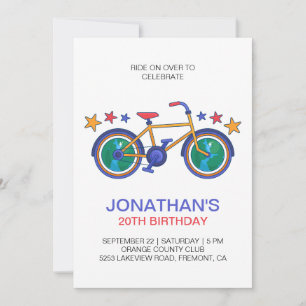 Happy Birthday For Cyclist Customize Invitation