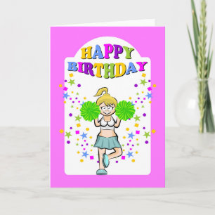 Happy birthday for the best cheerleader of the tea card