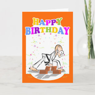 Happy birthday for the best karate fighter card