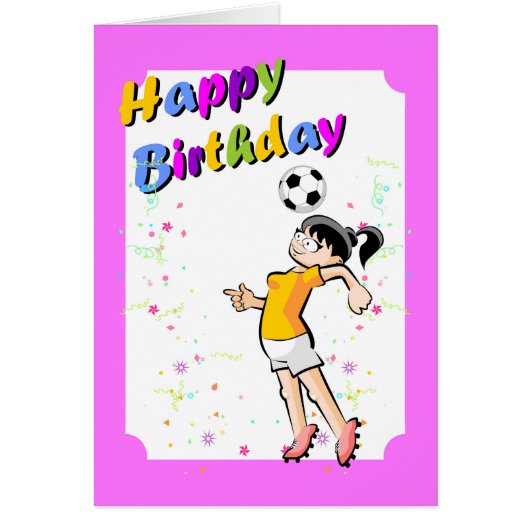 Happy birthday for the best soccer player girl (Front)