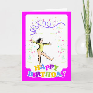 Happy birthday for the best team gymnast card