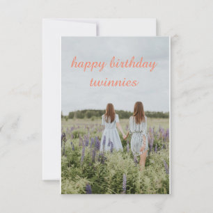happy birthday for twins people out there card
