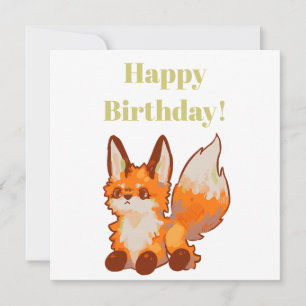 Happy Birthday! Fox, vosje Card