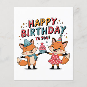 Happy Birthday Foxes Flyer