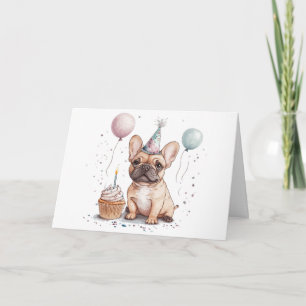 Happy Birthday French Bulldog Card
