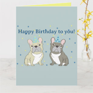 Happy birthday French, bulldog Card