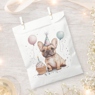 Happy Birthday French Bulldog Favor Bag