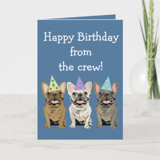 Happy birthday - French Bulldog Friends Card