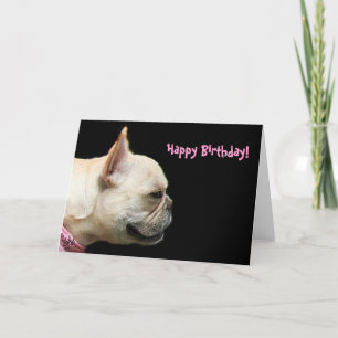 Happy Birthday French Bulldog greeting card