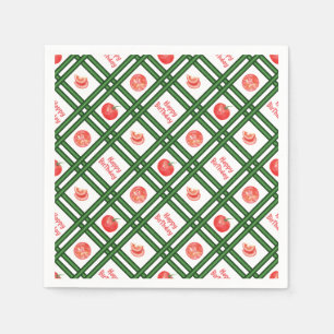 Happy Birthday - Fresh Tomato Pattern Napkins