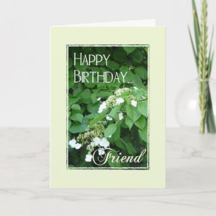 Happy Birthday Friend-Flowers Card
