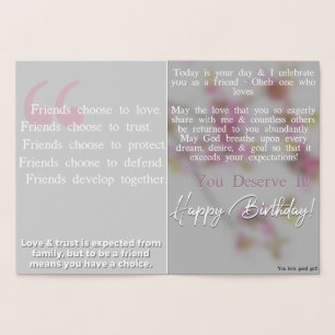 Happy Birthday Friend! Foil Card