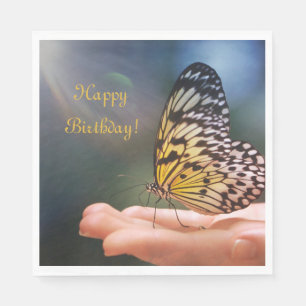 Happy Birthday Friendly Butterfly Napkins