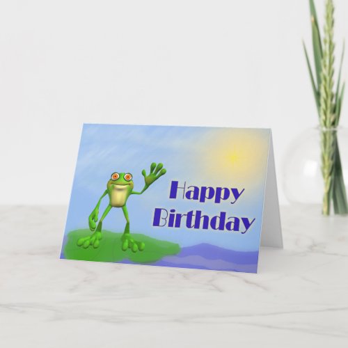 Happy Birthday Frog Card