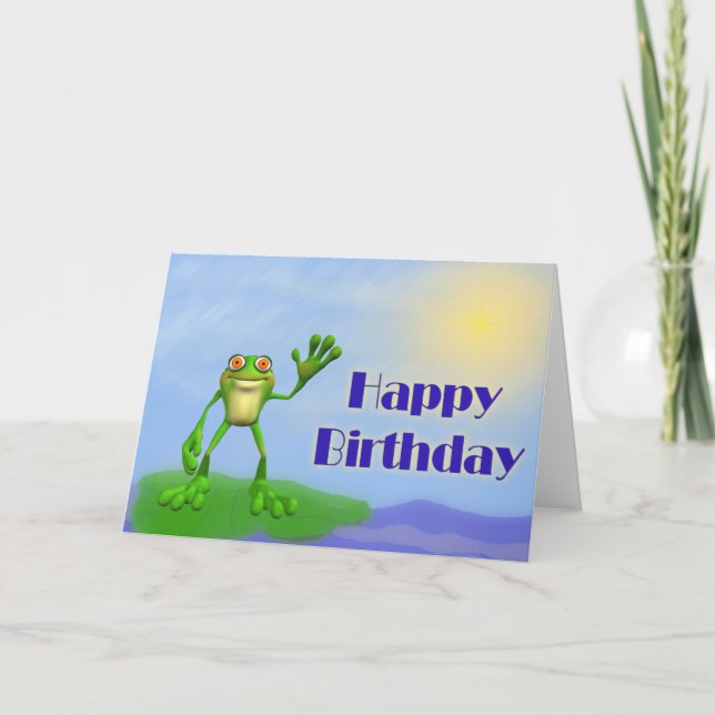 Happy Birthday Frog Card (Front)