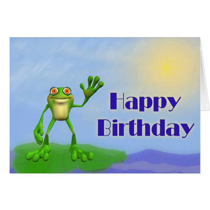 Happy Birthday Frog Greeting Card