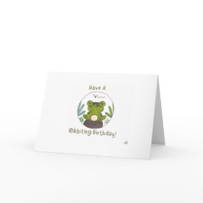 Happy Birthday Frog in a Circle Card