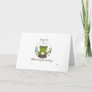 Happy Birthday Frog in a Circle Card