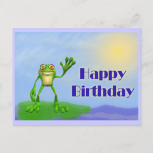 Happy Birthday Frog Postcard