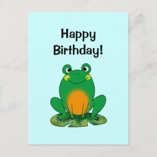 Happy Birthday! (frog) Postcard