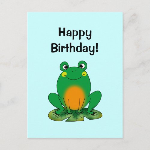 Happy Birthday frog Postcard