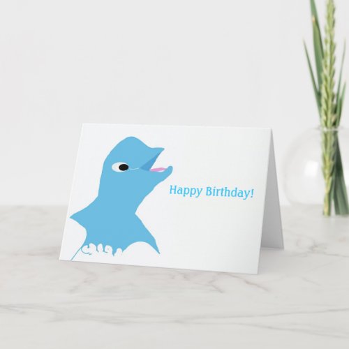 Happy Birthday from a Dolphin Card