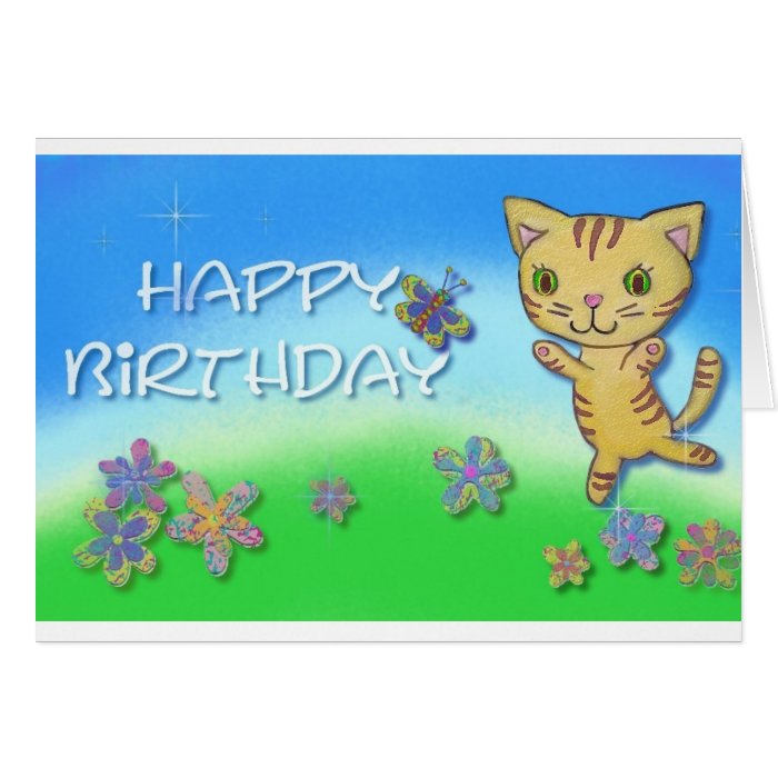Happy birthday a happy dancing cat cards