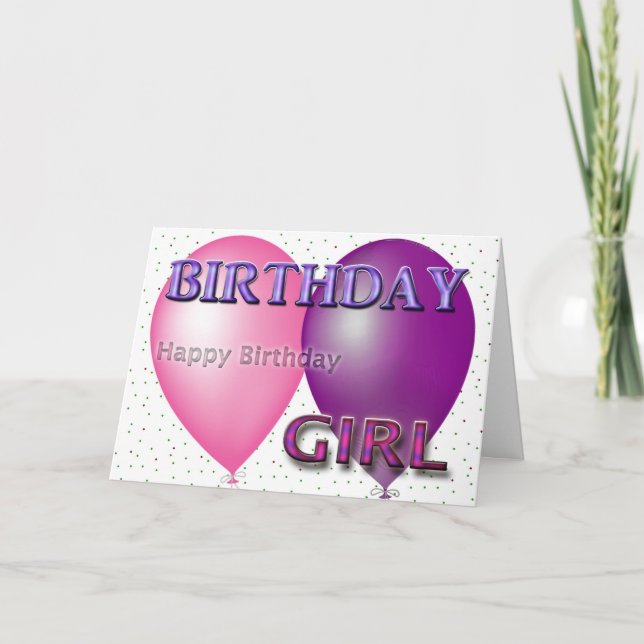 Happy Birthday From All Of Us Birthday Girl Card (Front)