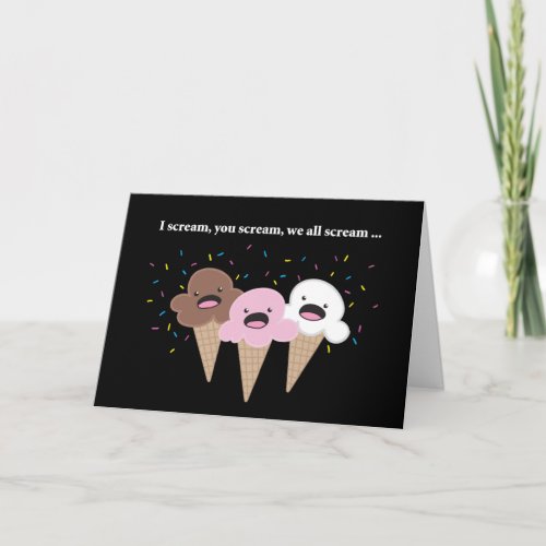 Happy Birthday from All of Us Ice Cream Cones Card