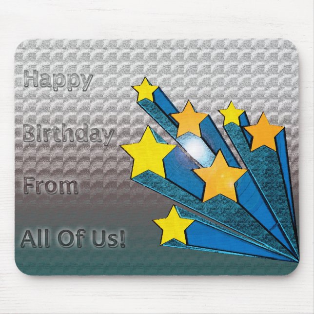 Happy Birthday From All Of Us Stars Mouse Pad (Front)