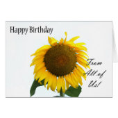 Happy birthday from all of us - sunflower (Front Horizontal)