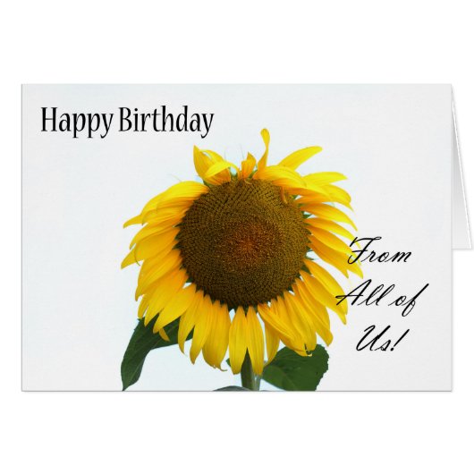 Happy birthday from all of us - sunflower (Front Horizontal)