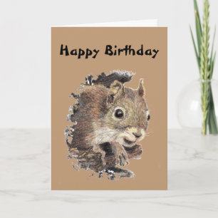 Happy Birthday,From all us assorted Nuts -Squirrel Card