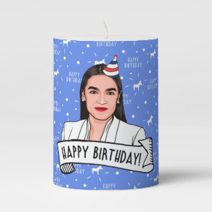 Happy Birthday from AOC Pillar Candle