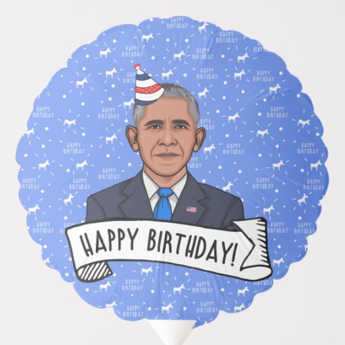 Happy Birthday From Barack Obama Balloon