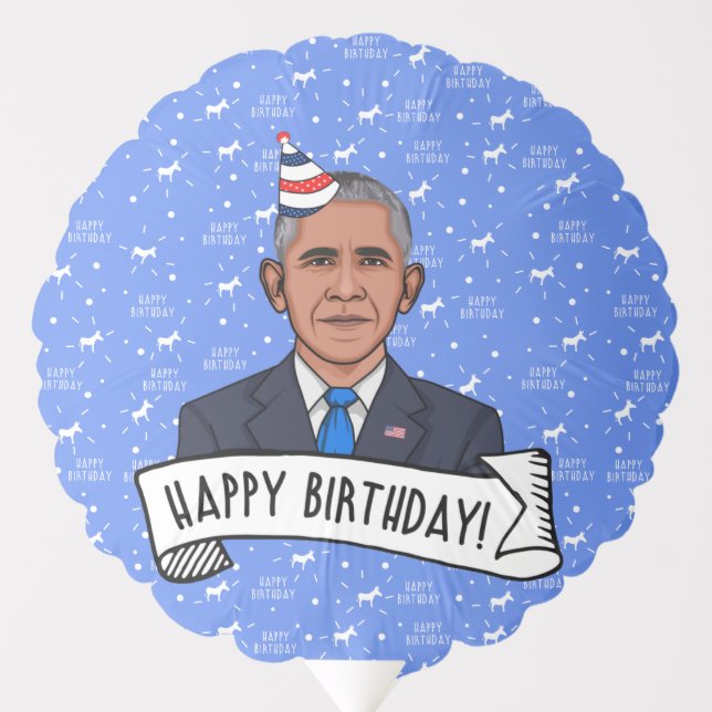 Happy Birthday From Barack Obama Balloon (Front)