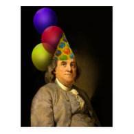 Happy Birthday  From Ben Franklin Postcard