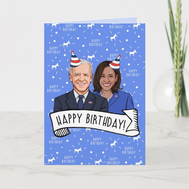 Happy Birthday From Biden Harris Card (Front)
