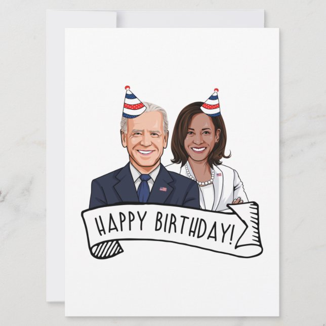 Happy Birthday from Biden Harris Card (Front)