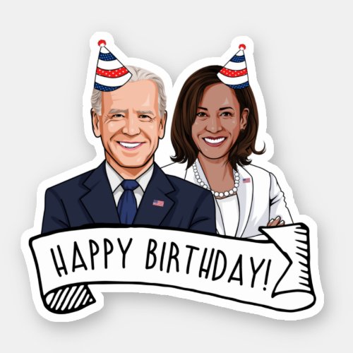 Happy Birthday from Biden Harris Sticker