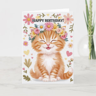 Happy Birthday From Cat Funny Cute Card