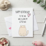 Happy Birthday From Cat Funny Cute Humor Card<br><div class="desc">This design was created though digital art. It may be personalized in the area provide or customizing by choosing the click to customize further option and changing the name, initials or words. You may also change the text color and style or delete the text for an image only design. Contact...</div>