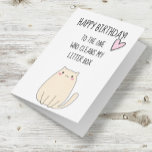 Happy Birthday From Cat Funny Cute Humor Card<br><div class="desc">This design was created though digital art. It may be personalized in the area provide or customizing by choosing the click to customize further option and changing the name, initials or words. You may also change the text color and style or delete the text for an image only design. Contact...</div>